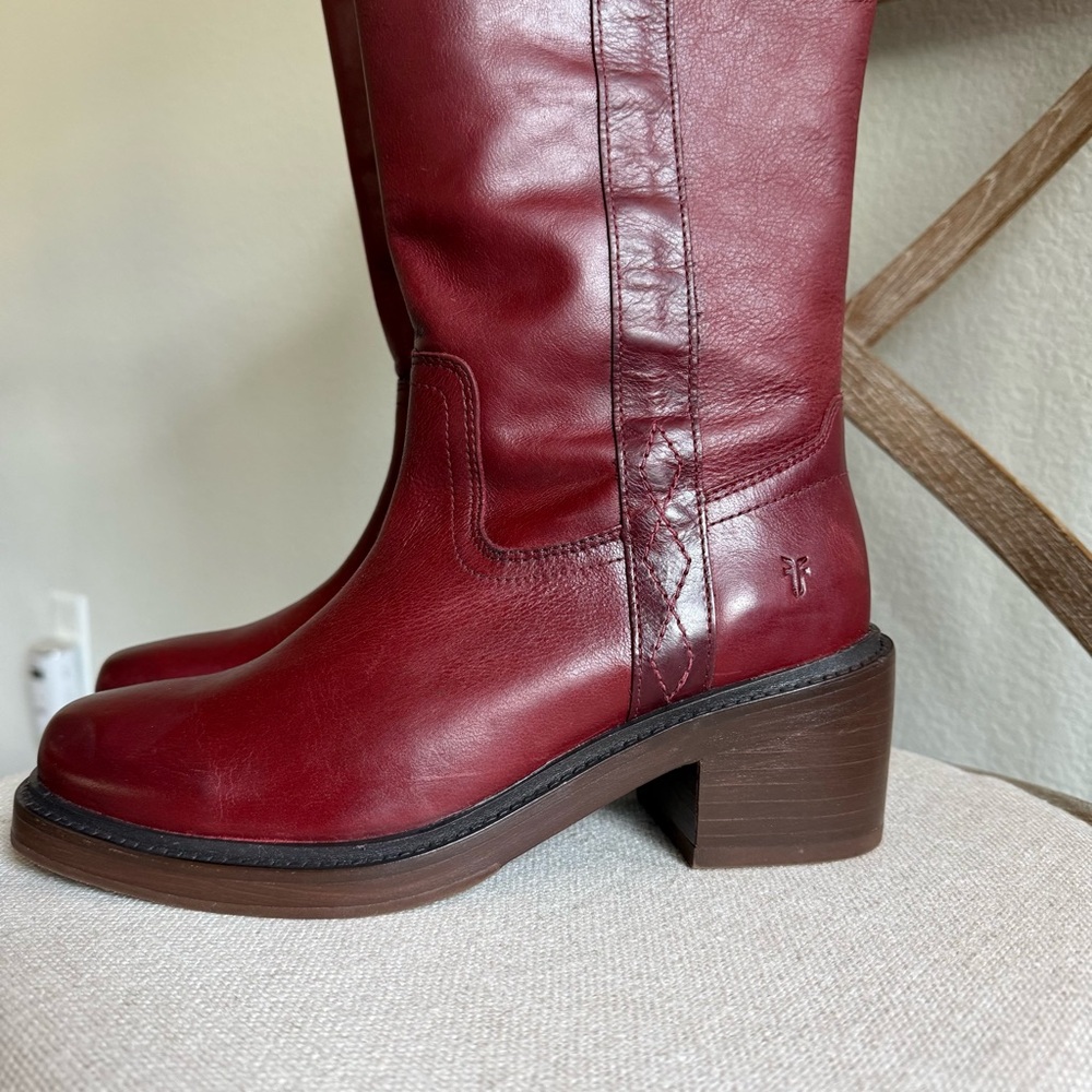 Frye Kate Pull-On Boots Merlot - Picture 4 of 9